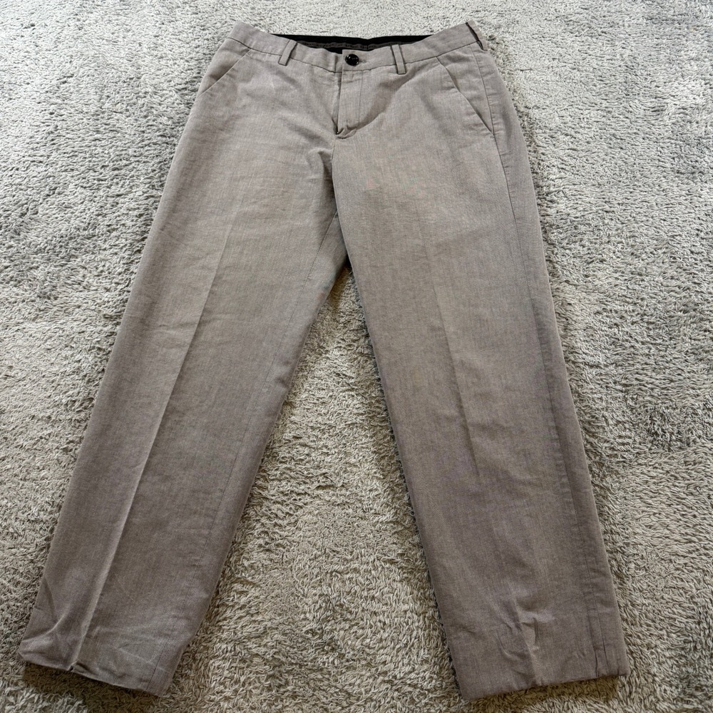 Armani Exchange Mens Gray Dress Pants Size 32 Reg Cotton Blend Trousers